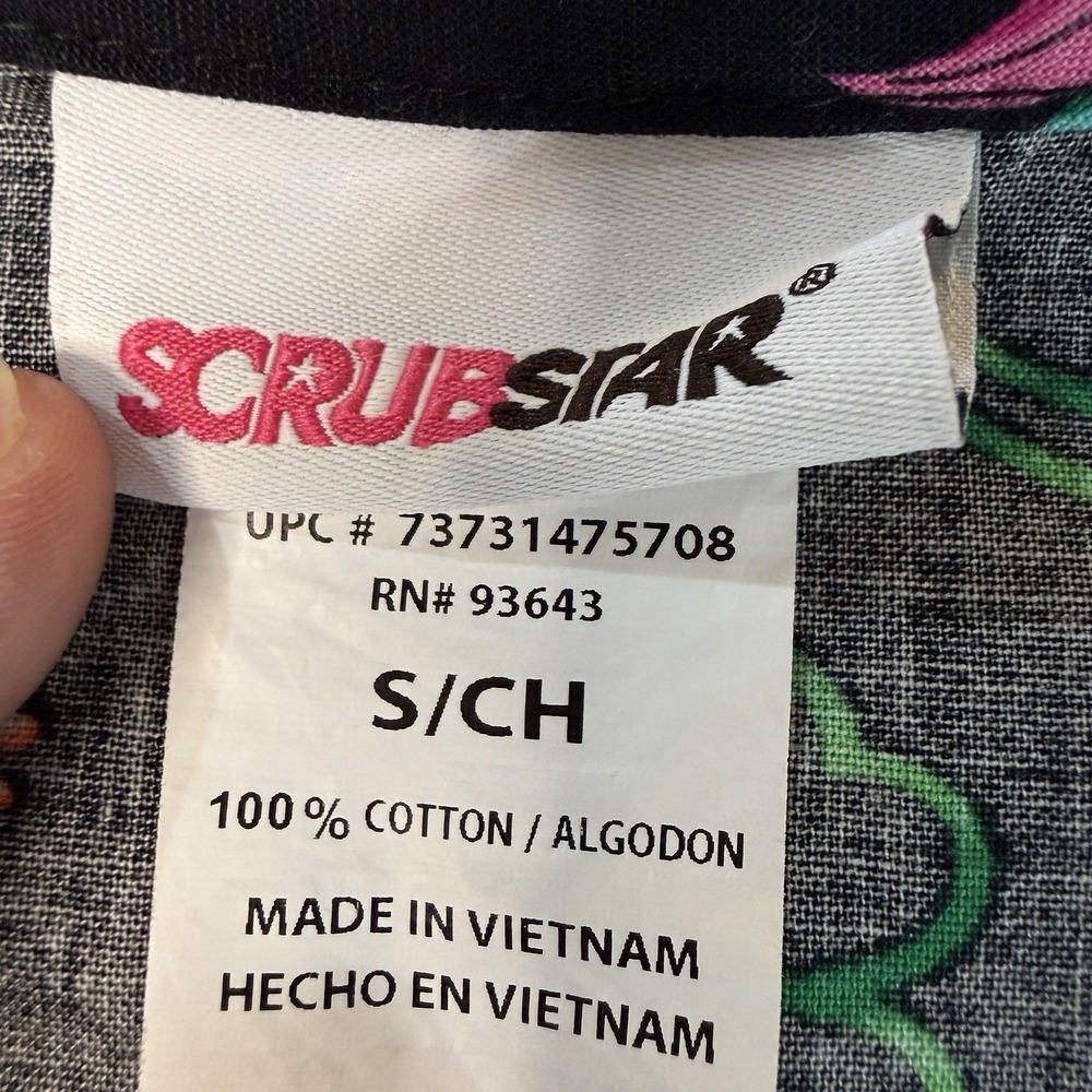 Scrubstar St Patrick's Day Scrub Top Unicorn Leprechaun Rainbow Gold Size Small - Picture 3 of 7